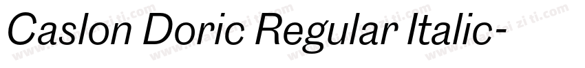 Caslon Doric Regular Italic字体转换